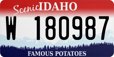 ID license plate W180987
