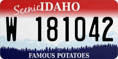 ID license plate W181042