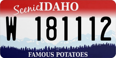 ID license plate W181112