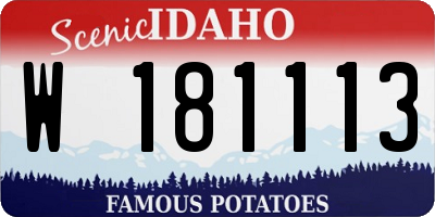 ID license plate W181113