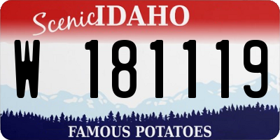 ID license plate W181119