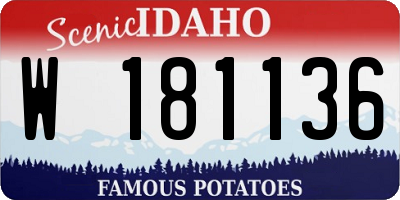 ID license plate W181136