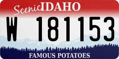 ID license plate W181153