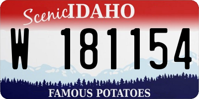 ID license plate W181154
