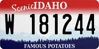 ID license plate W181244