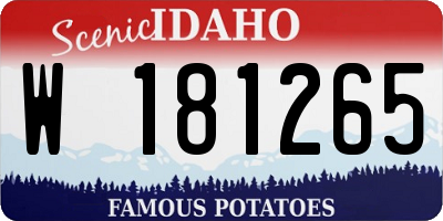 ID license plate W181265
