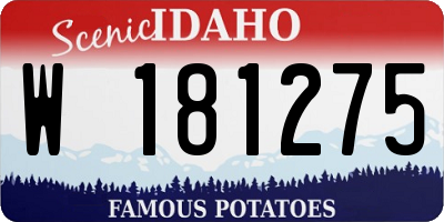 ID license plate W181275