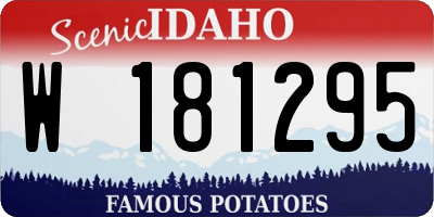 ID license plate W181295