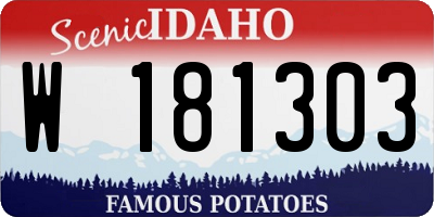 ID license plate W181303