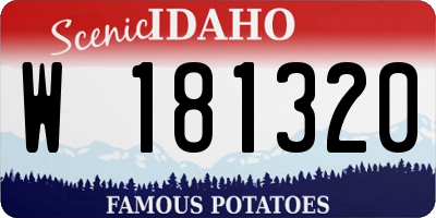 ID license plate W181320