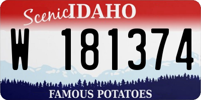 ID license plate W181374