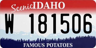 ID license plate W181506