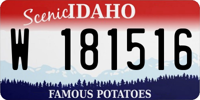 ID license plate W181516