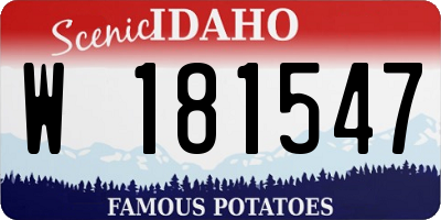 ID license plate W181547