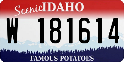 ID license plate W181614