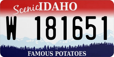ID license plate W181651