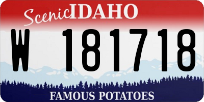 ID license plate W181718