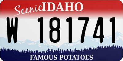 ID license plate W181741