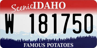 ID license plate W181750