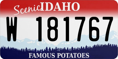 ID license plate W181767