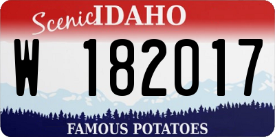ID license plate W182017