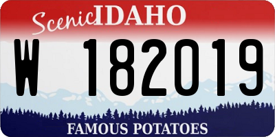 ID license plate W182019