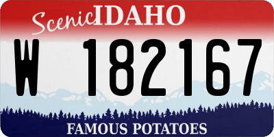 ID license plate W182167