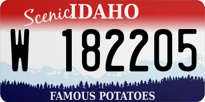 ID license plate W182205