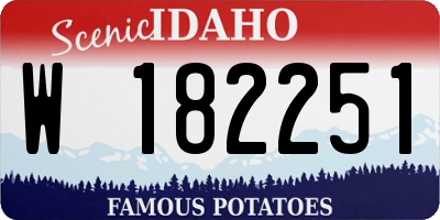 ID license plate W182251
