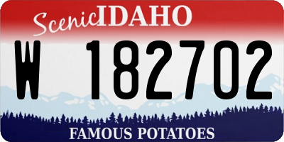 ID license plate W182702