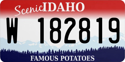 ID license plate W182819