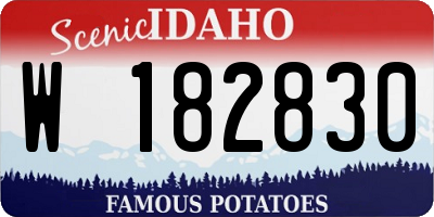 ID license plate W182830