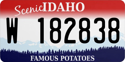 ID license plate W182838