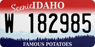 ID license plate W182985