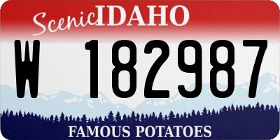 ID license plate W182987
