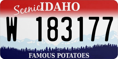 ID license plate W183177