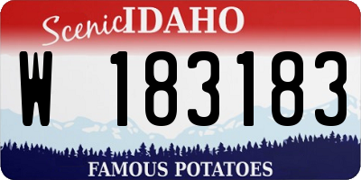 ID license plate W183183