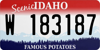 ID license plate W183187