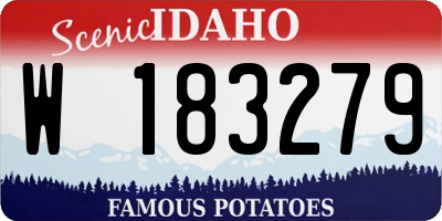 ID license plate W183279