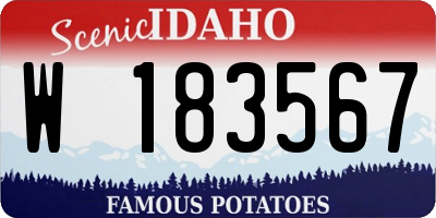 ID license plate W183567