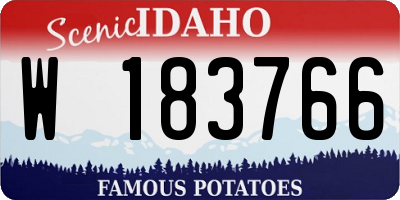 ID license plate W183766