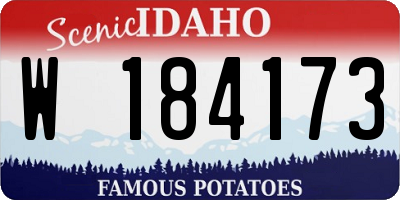 ID license plate W184173