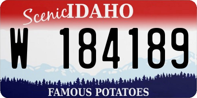 ID license plate W184189