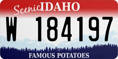 ID license plate W184197