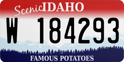 ID license plate W184293