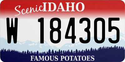 ID license plate W184305