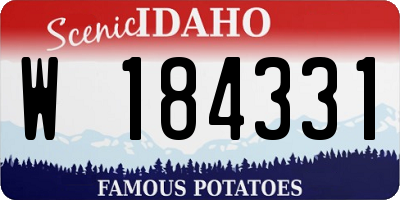 ID license plate W184331