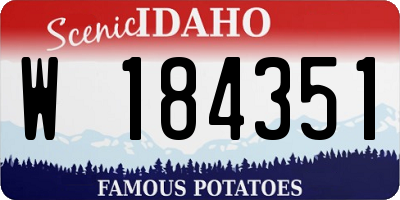 ID license plate W184351