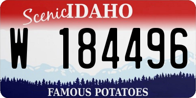 ID license plate W184496