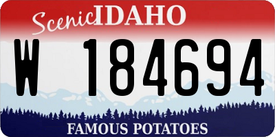 ID license plate W184694